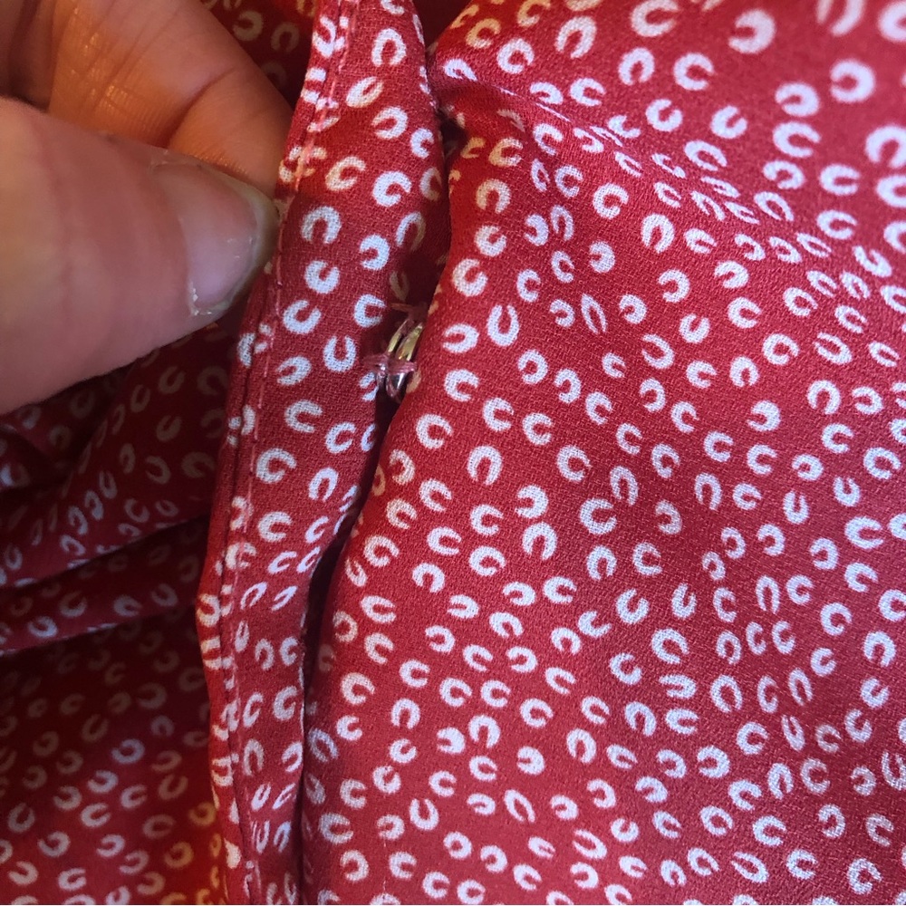 Castana Rust Red Print Button-Up Dress - Picture 7 of 10